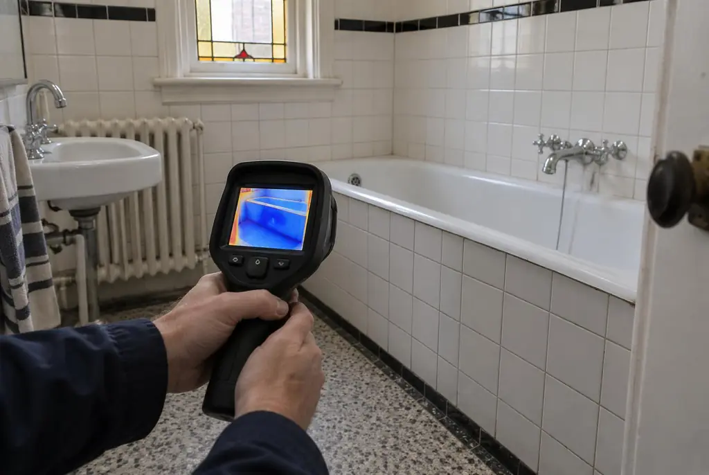 Lekdetectie Delft – onderzoek in een badkamer van een oudere woning